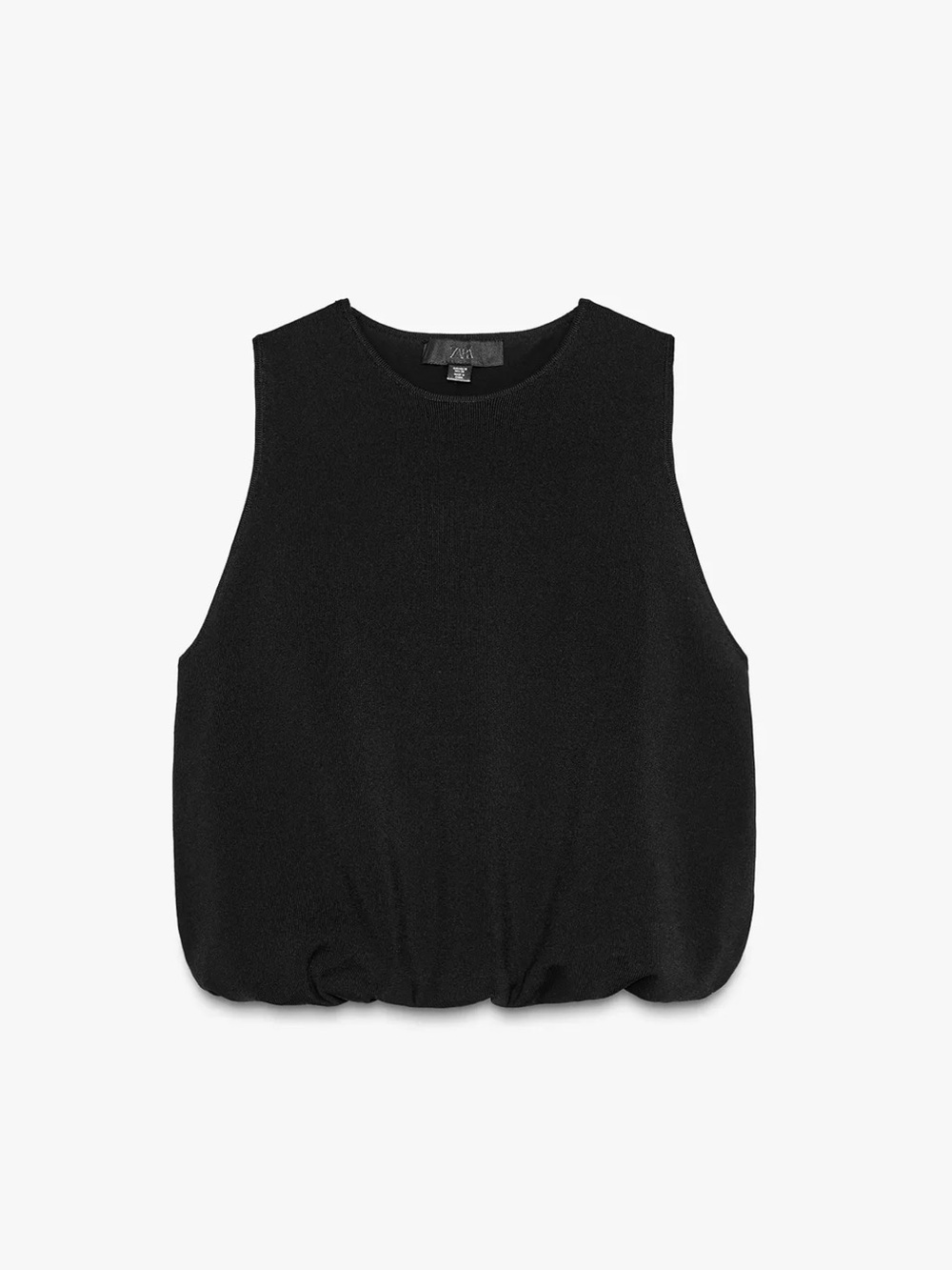 NWOT ZARA PUFFY HEM KNIT TOP